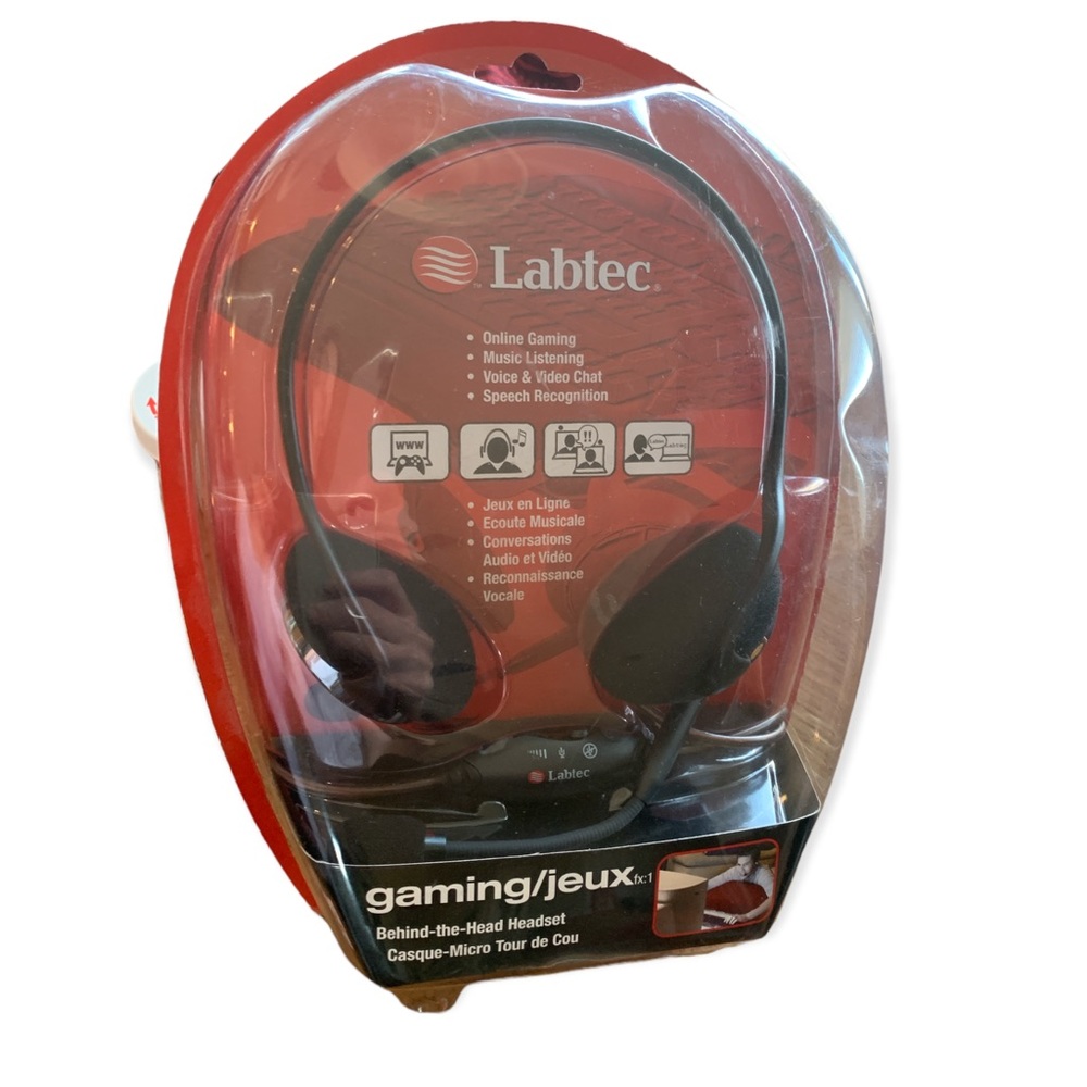 labtec gaming behind-the-head headset